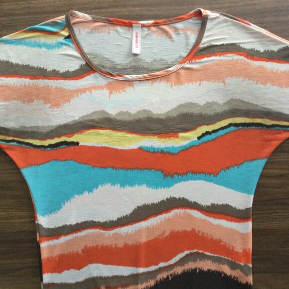 Orange Heart Jewelry Scarf & Vibrant Palette 3/4 Sleeve Tee - Picture 5 of 9